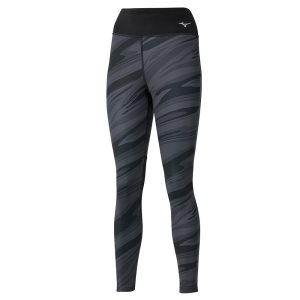Mizuno 7/8 Printed Leggings Damen Schwarz | 850-WIYZFD