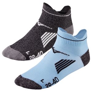 Mizuno Active Sport Mid 2p Socken Herren Schwarz Blau | 812-CHEMGP