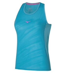 Mizuno Aero Tank Oberteile Damen Blau | 126-WQLHJV