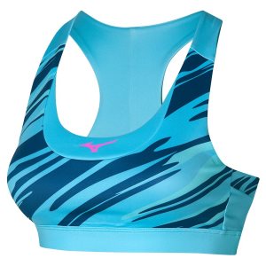 Mizuno Alpha Graphic Sport Bh Damen Blau | 480-CMLGNB