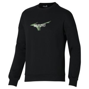 Mizuno Athletics Graphic Crew Oberteile Herren Blau | 076-PKIOEA