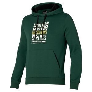 Mizuno Athletics Graphic Hoody Oberteile Herren Grün | 583-MKFAUI