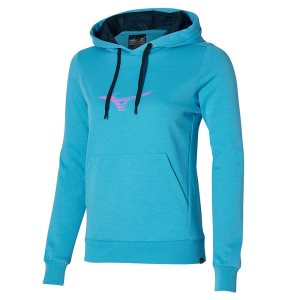 Mizuno Athletics Graphic Hoody Oberteile Damen Blau | 934-YORPNS