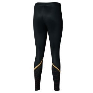 Mizuno Athletics Graphic Leggings Damen Schwarz | 591-GCLVBW
