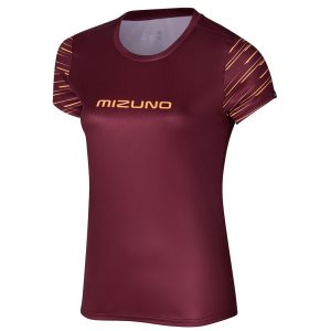 Mizuno Athletics Graphic Tee Oberteile Damen Dunkelrot | 715-CWSMNI