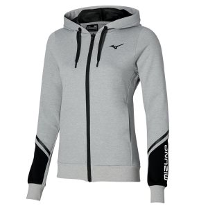 Mizuno Athletics Sweat Jacke Damen Grau | 632-NGJLUF