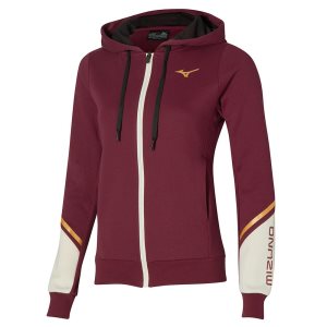Mizuno Athletics Sweat Jacke Damen Rot | 703-CFDAWV