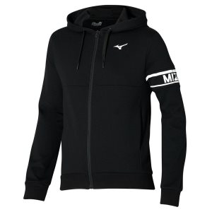 Mizuno Athletics Sweat Jacke Herren Schwarz | 905-UPNHJM