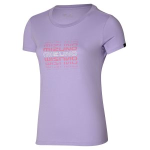 Mizuno Athletics Tee Oberteile Damen Lila | 102-TRDXKJ