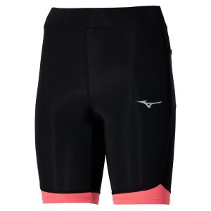 Mizuno Bg3000 Mid Leggings Damen Schwarz Koralle | 674-UXEBMN