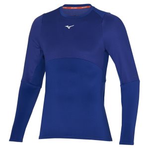 Mizuno Breath Thermo Long Sleeve Oberteile Herren Blau | 509-BZNKPT