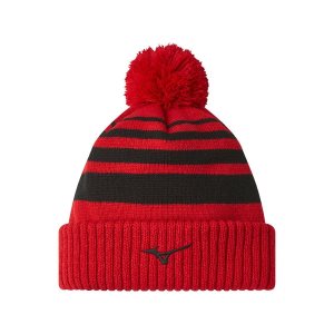 Mizuno Breath Thermo Pom Beanie Kopfbedeckung Herren Rot | 052-TOVXGI