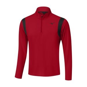 Mizuno Breeze Elite 1/4 Zip Oberteile Herren Türkis Rot | 470-YIFPMN