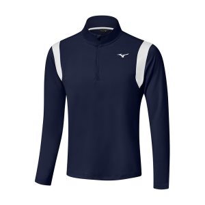Mizuno Breeze Elite 1/4 Zip Oberteile Herren Türkis Blau | 810-KXQENB