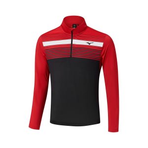 Mizuno Brz Elite St 1/4 Zip Oberteile Herren Rot | 803-NJXYKC