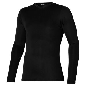 Mizuno Bt Under V Neck Longsleeve Oberteile Herren Schwarz | 851-FJOIWL