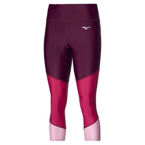 Mizuno Core 3/4 Leggings Damen Rot | 940-MGVNOE