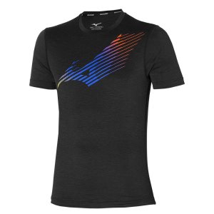 Mizuno Core Graphic Rb Tee Oberteile Herren Schwarz | 386-OPVLBE
