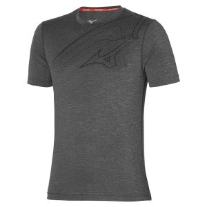 Mizuno Core Graphic Run Tee Oberteile Herren Schwarz | 283-EIUSDN