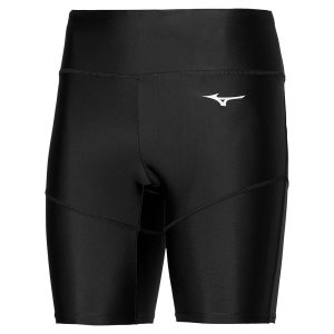 Mizuno Core Mid Leggings Damen Schwarz | 895-CUJNRG
