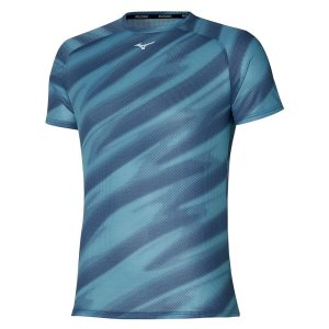 Mizuno Dryaeroflow Graphic Tee Oberteile Herren Rosa | 150-ZLNUTO