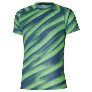 Mizuno Dryaeroflow Graphic Tee Oberteile Herren Schwarz | 964-RZWOSY