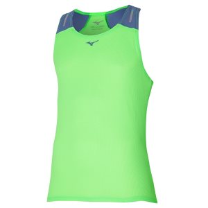 Mizuno Dryaeroflow Tank Oberteile Herren Grün | 806-VMEDUQ