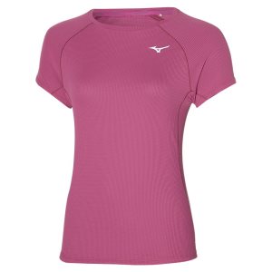 Mizuno Dryaeroflow Tee Oberteile Damen Blau | 079-YXFZPV