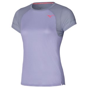 Mizuno Dryaeroflow Tee Oberteile Damen Lila | 264-HKXCTS