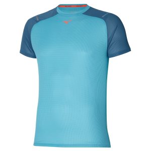 Mizuno Dryaeroflow Tee Oberteile Herren Grün | 937-LOYSFI