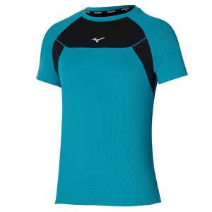 Mizuno Dryaeroflow Tee Oberteile Herren Blau | 956-ONQVRM