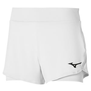 Mizuno Flex Kurze Hose Damen Weiß | 324-AVIGLW