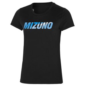Mizuno Graphic Tee Oberteile Damen Schwarz | 729-HYPBGU