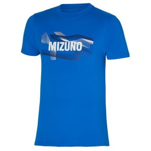 Mizuno Graphic Tee Oberteile Herren Blau | 659-DLCGSF