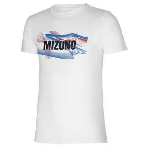 Mizuno Graphic Tee Oberteile Herren Weiß | 846-RVPMKN
