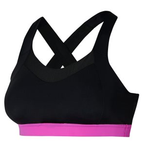 Mizuno High Support Sport Bh Damen Schwarz Rosa | 136-RXIZVM