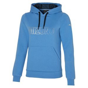 Mizuno Hoodie Oberteile Damen Blau | 279-YHTZPN