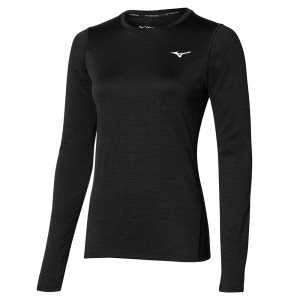 Mizuno Impulse Core Ls Tee Jacke Damen Schwarz | 932-JEXZFV