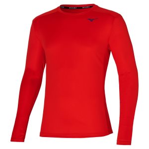 Mizuno Inifinity 88 Ls Tee Oberteile Herren Rot | 325-NKAIHX