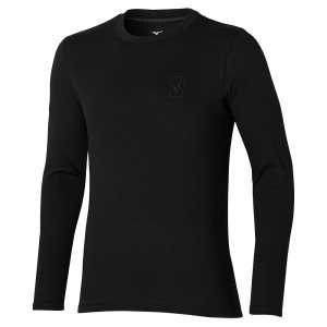 Mizuno Long Sleeve Shirt Sr Oberteile Herren Schwarz | 587-VHUBDL