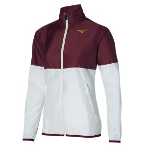 Mizuno Printed Jacke Damen Dunkelrot Weiß | 295-IUTYLA