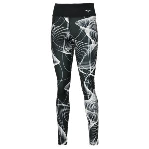 Mizuno Printeds Leggings Damen Blau | 795-AUVWHG