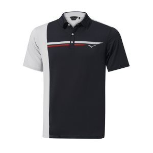 Mizuno Qd Elite Panel Polo Oberteile Herren Schwarz | 981-RBWAKD