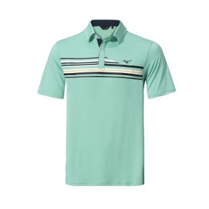 Mizuno Qd Elite Stripe Polo Oberteile Herren Grün | 319-ZNTWLH
