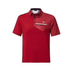 Mizuno Qd Hazard Bloc Polo Oberteile Herren Rot | 695-PIRVEO