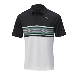Mizuno Quick Dry Oceanic Polo Oberteile Herren Schwarz | 316-XFPYJB