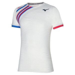 Mizuno Shadow Graphic Tee Oberteile Herren Grau Weiß | 307-VCUYDR