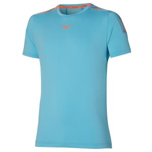 Mizuno Shadow Tee Oberteile Herren Grau Blau | 975-AJMEPQ