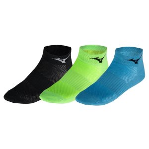 Mizuno Sport Mid 3p Socken Damen Schwarz Grün | 352-TOLQMI