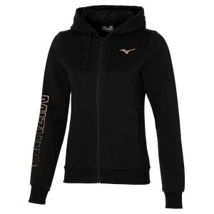 Mizuno Sweat Jacke Damen Schwarz | 397-YWRJSD